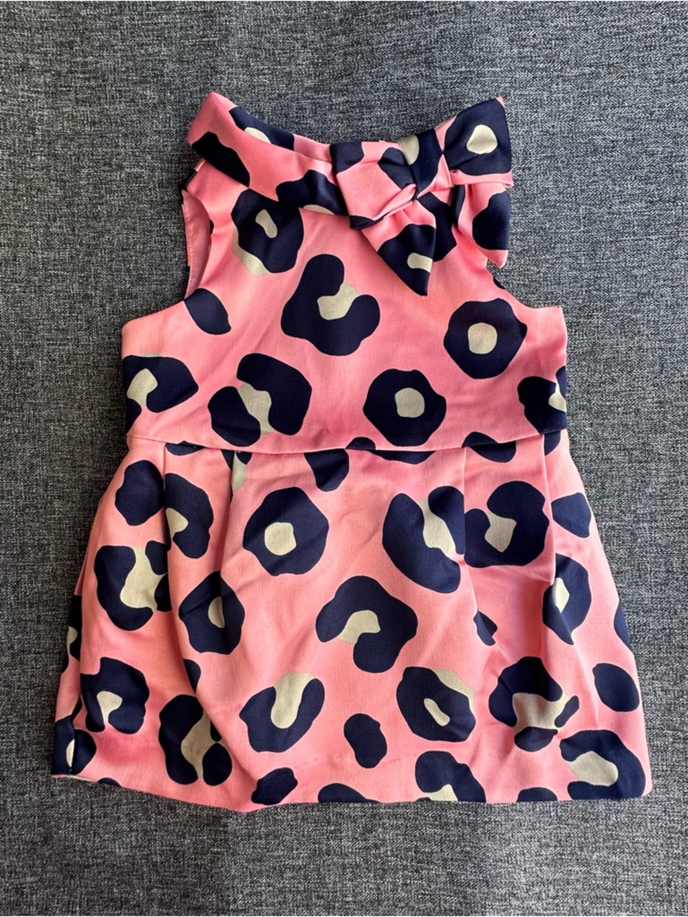 NWT Janie & Jack Baby Girls Satin Leopard Dress & Bloomer Set Vivid Pink 3-6M